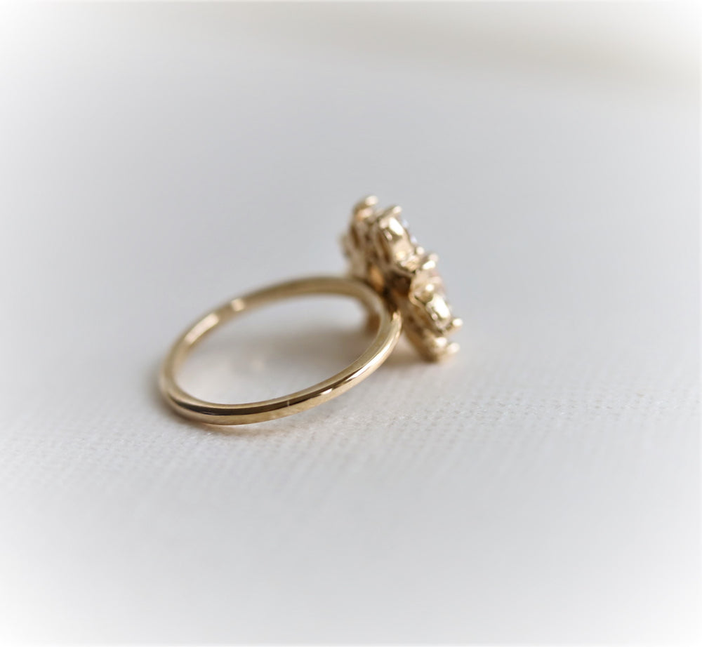 Layla | Tanzanite Trillion Halo Ring