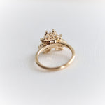 Layla | 14K Trillion Lab Created Blue Sapphire & Diamond Petite Cocktail Ring - Emi Conner Jewelry 