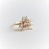 Layla | 14K Trillion Morganite & Diamond Petite Cocktail Ring - Emi Conner Jewelry 