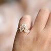 Layla | 14K Trillion Morganite & Diamond Petite Cocktail Ring - Emi Conner Jewelry 