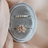 Layla | 14K Trillion Morganite & Diamond Petite Cocktail Ring - Emi Conner Jewelry 