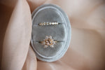 Layla | 14K Trillion Morganite & Diamond Petite Cocktail Ring - Emi Conner Jewelry 