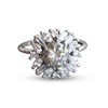 Andelina | 14K Gray Moissanite & Diamond Fancy Halo Ring - Emi Conner Jewelry 