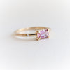 Stella | 14K Emerald Cut Pink Sapphire Hidden Star Ring - Emi Conner Jewelry 