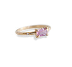 Stella | 14K Emerald Cut Pink Sapphire Hidden Star Ring - Emi Conner Jewelry 