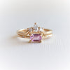 Stella | 14K Emerald Cut Pink Sapphire Hidden Star Ring - Emi Conner Jewelry 