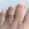 Stella | 14K Emerald Cut Pink Sapphire Hidden Star Ring - Emi Conner Jewelry 