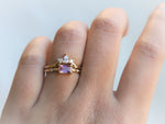 Stella | 14K Emerald Cut Pink Sapphire Hidden Star Ring - Emi Conner Jewelry 