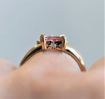 Stella | 14K Emerald Cut Pink Sapphire Hidden Star Ring - Emi Conner Jewelry 