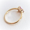 Stella | 14K Emerald Cut Pink Sapphire Hidden Star Ring - Emi Conner Jewelry 