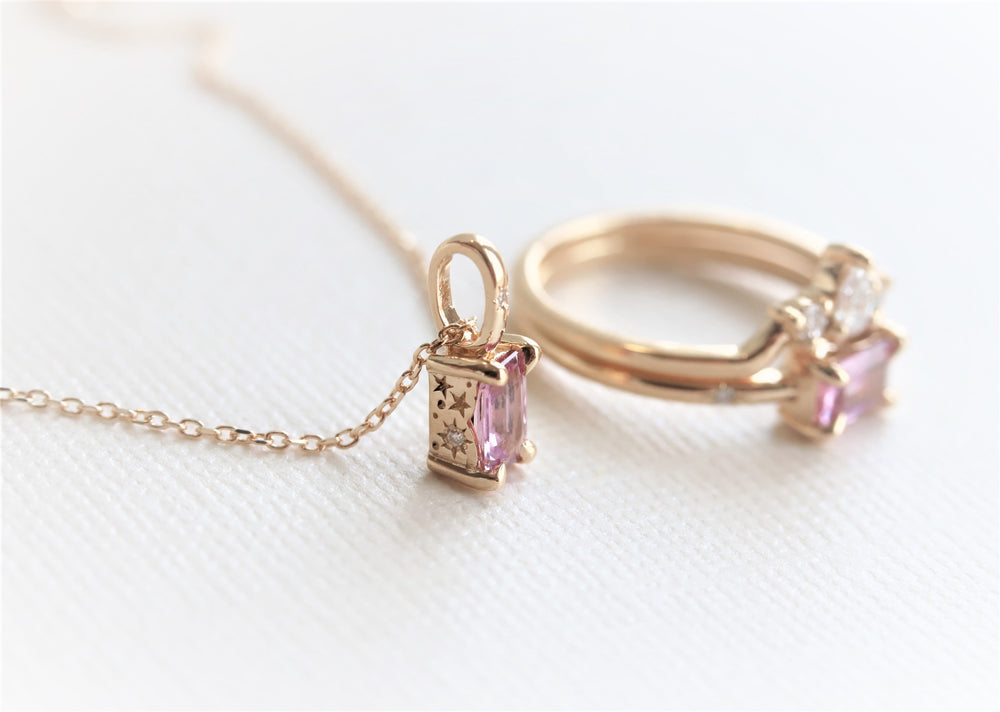 Stella  14K Round Cut Birthstone & Diamond Hidden Star Ring – Emi Conner  Jewelry