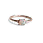 Sophie | Australian Opal Petite 3-Stone Dainty Ring