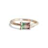 Stella | 14K Emerald Cut Birthstone & Diamond Hidden Star Ring - Emi Conner Jewelry 