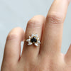 Layla | 14K Trillion Black Onyx & Diamond Petite Cocktail Ring - Emi Conner Jewelry 