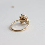 Layla | 14K Trillion Black Onyx & Diamond Petite Cocktail Ring - Emi Conner Jewelry 