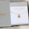 Peony No.2 | 14K Gold White Sapphire & Peony Necklace - Emi Conner Jewelry 