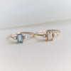 EVA | 14K Emerald Cut Aquamarine and Pearl Side Stone Ring - Emi Conner Jewelry 