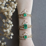 Aurora Crown (Heart) | 14K Gold Diamond Contour Band - Emi Conner Jewelry 
