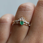 Aurora Crown (Heart) | 14K Gold Diamond Contour Band - Emi Conner Jewelry 