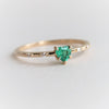 Aurora | 14K Heart Emerald & Diamond Accented Ring - Emi Conner Jewelry 