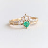 Aurora Crown (Heart) | 14K Gold Diamond Contour Band - Emi Conner Jewelry 