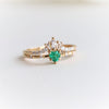 Aurora Crown (Heart) | 14K Gold Diamond Contour Band - Emi Conner Jewelry 