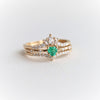 Aurora | 14K Heart Emerald & Diamond Accented Ring - Emi Conner Jewelry 