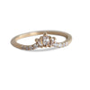 Aurora Crown (Heart) | 14K Gold Diamond Contour Band - Emi Conner Jewelry 