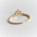 Aurora Crown (Heart) | 14K Gold Diamond Contour Band - Emi Conner Jewelry 