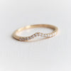 Aurora Curve Band (Round) | 14K Gold Diamond Contour Band - Emi Conner Jewelry 