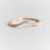 Aurora Curve Band (Emerald Cut) | 14K Gold Diamond Contour Band - Emi Conner Jewelry 