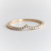 Aurora Curve Band (Heart) | 14K Gold Diamond Contour Band - Emi Conner Jewelry 