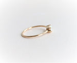 EVA | 14K Marquise Australian Opal East West Solitaire Ring