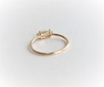 EVA | 14K Marquise Australian Opal East West Solitaire Ring