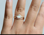 EVA | 14K Marquise Australian Opal East West Solitaire Ring