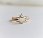 EVA | 14K Marquise Australian Opal East West Solitaire Ring