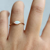 EVA | 14K Marquise Australian Opal East West Solitaire Ring