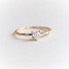 Aurora | 14K Heart Diamond Accented Engagement Ring - Emi Conner Jewelry 