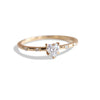 Aurora | 14K Heart Diamond Accented Engagement Ring - Emi Conner Jewelry 