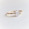 Aurora | 14K Emerald Cut GIA Diamond Accented Engagement Ring - Emi Conner Jewelry 
