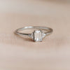 Alexis | 18K Emerald Cut Diamond & Triangle Diamond Ring - Emi Conner Jewelry 