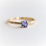Stella | 4 mm Round Cut Birthstone Hidden Star Ring