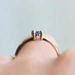 Stella | 4 mm Round Cut Birthstone Hidden Star Ring