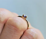 Stella | 4 mm Round Cut Birthstone Hidden Star Ring