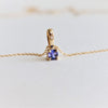 Stella | 14K Round Cut Birthstone & Diamond Hidden Star Pendant with Chain