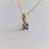 Stella | 14K Round Cut Birthstone & Diamond Hidden Star Pendant with Chain