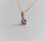 Stella | 14K Round Cut Birthstone & Diamond Hidden Star Pendant with Chain