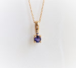 Stella | 14K Round Cut Birthstone & Diamond Hidden Star Pendant with Chain