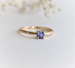 Stella | 4 mm Round Cut Birthstone Hidden Star Ring