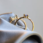 Stella | 14K Emerald Cut Birthstone & Diamond Hidden Star Ring - Emi Conner Jewelry 